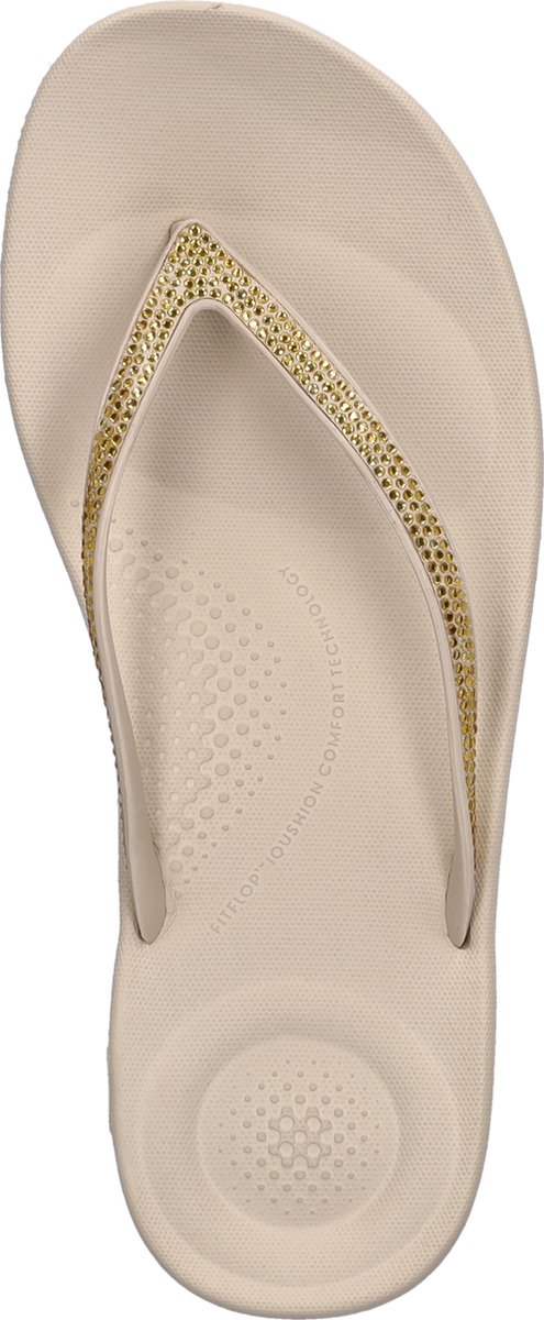 FitFlop Iqushion Sparkle TPU Dames Slippers - Stone Beige