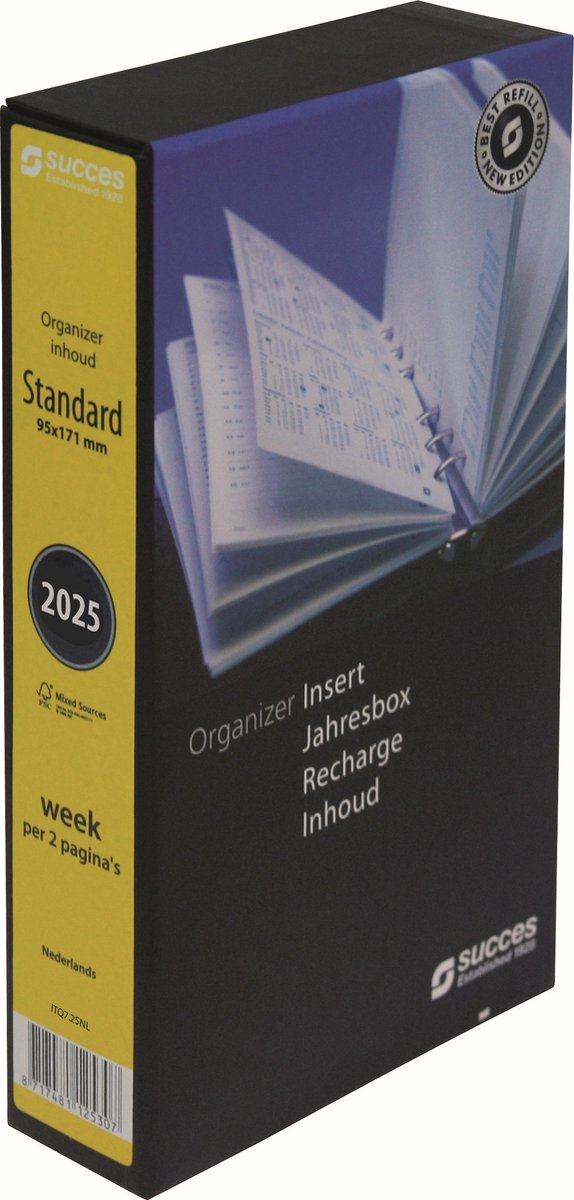 Succes Organizing Systems | Inhoud | Losbladig | Standard | 7 dagen-2 pagina's | 4-talig | 2025 (NL) |