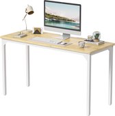 Klein bureau, 100 x 48 x 75 cm, computertafel, pc-tafel, thuiskantoor, keukentafel, industrieel design voor thuis, kantoor, werkkamer, schrijven, lichtbruin