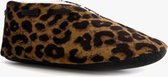Thu!s dames spaanse sloffen met luipaardprint - Beige - Pantoffels - Maat 37