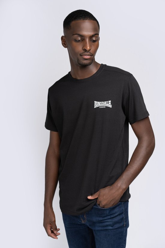 Lonsdale T-Shirt Elmdon T-Shirt schmale Passform Black-3XL