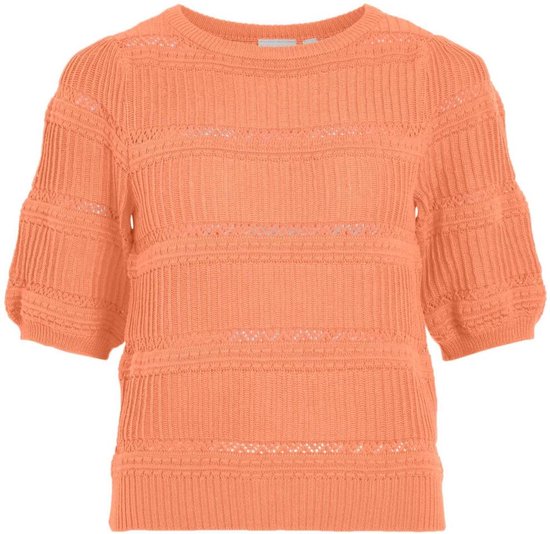 Vila Pull Vidazy Boatneck 2/4 Knit Top/tes 14097270 Shell Coral Femme Taille - XS
