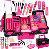 Make up Koffer Meisjes - Kinder Speelkoffer met Inhoud - Make upset voor Kinderen - Roze met Zwart - Voor jouw Prinsesje
