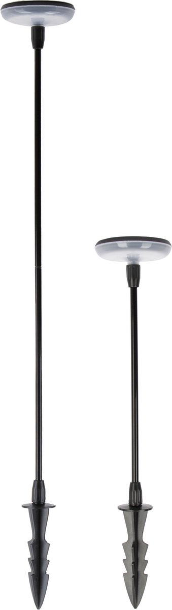 Bol.com KS Verlichting - tuinverlichting - Sunflower - solar - zwart - set van 4 - tuinlampen - prikspot - solar tuinverlichting... aanbieding