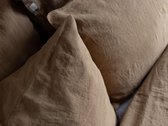 Linnen Label - Duurzaam 100% Europees gewassen linnen kussensloop 60 x 70 cm - Camel bruin
