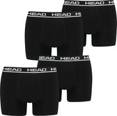 HEAD Heren Boxershorts Basic Boxer 4 Pack Zwart