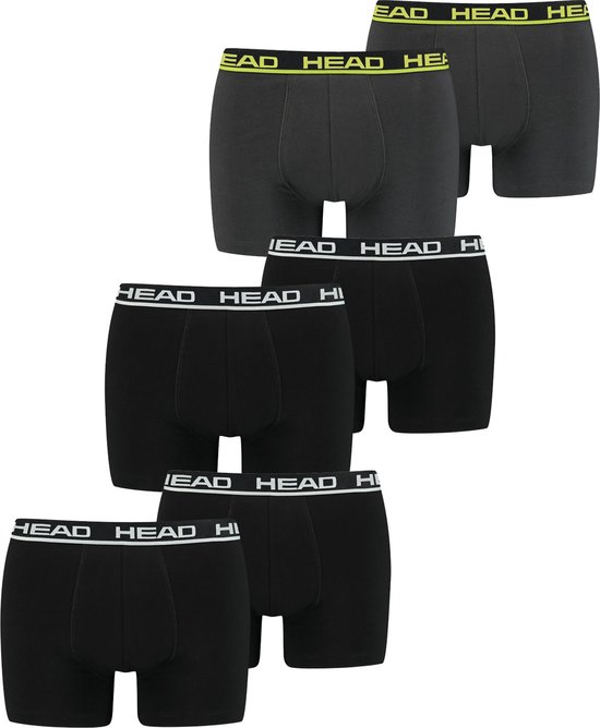 HEAD Heren Boxershorts Basic Boxer 6 Pack Veelkleurig