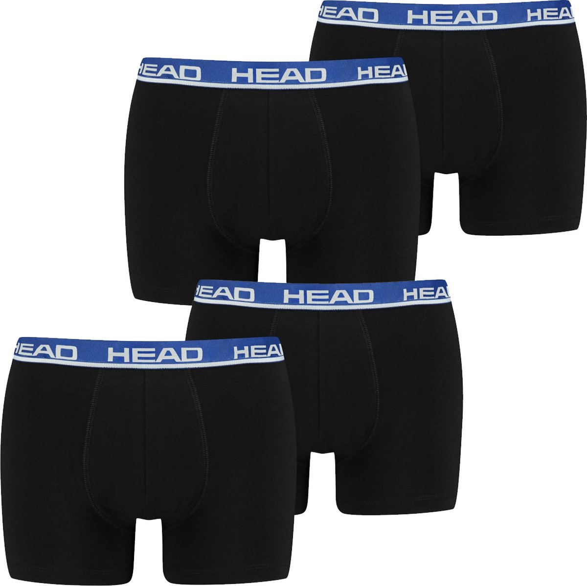 HEAD Heren Boxershorts HEAD BASIC BOXER 4er Pack Blauw L