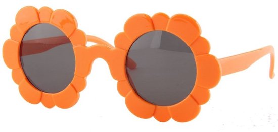 Zonnebril Dames - Bloemen - UV400 Bescherming Cat. 3 - Glazen 44 mm - Oranje