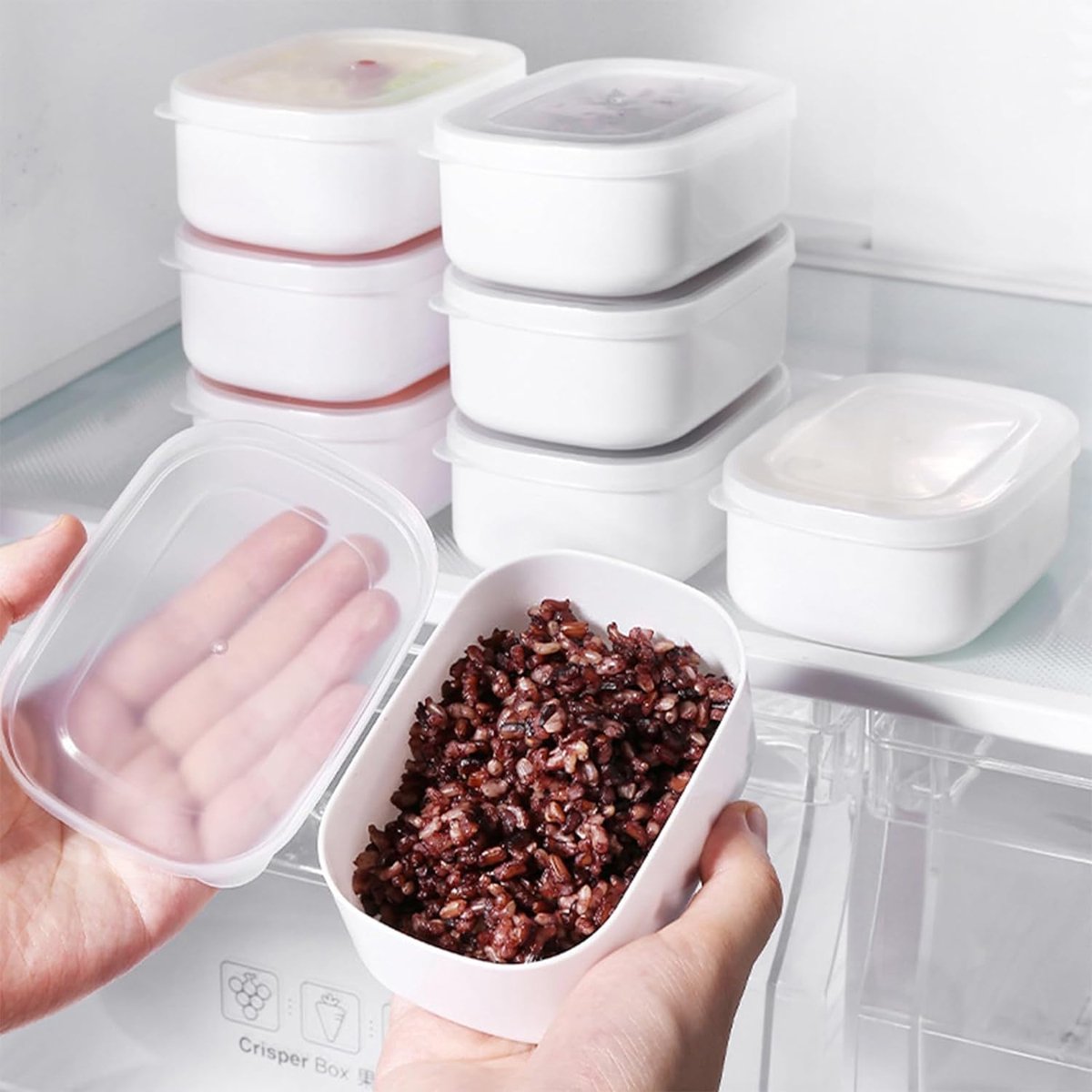 Set van 6 plastic diepvriescontainers klein kleine containers met deksel plastic voedselopslagcontainers met deksel klein maaltijdvoorbereidingsdozen voor het bewaren van voedsel diepvriescontainers set BPA-vrij
