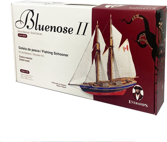 Modelbouw Schip Zeilschip Schoener 'Bluenose II' van hout