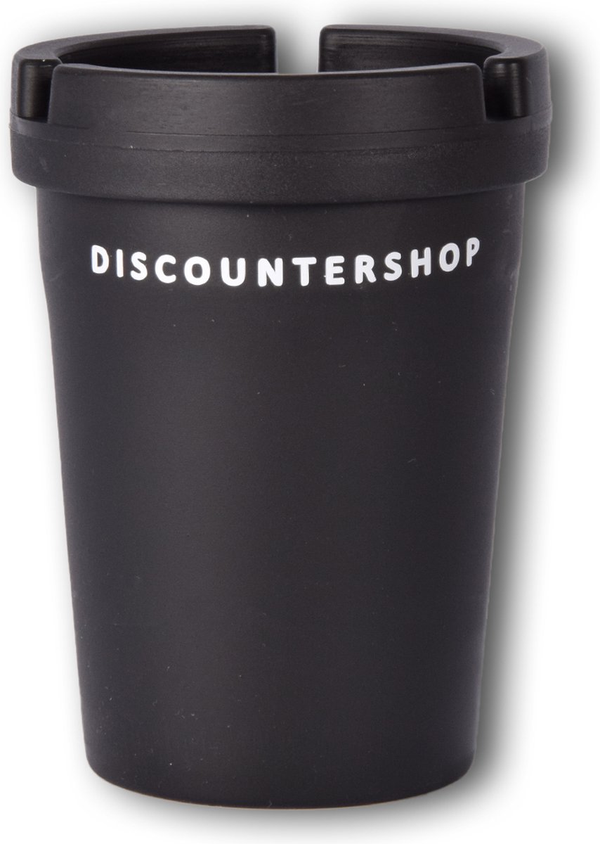 Auto Asbak - Compacte Asbak voor Bekerhouder - Zwart - Kunststof Accessoires Voor Sigaretten - 8x11 cm