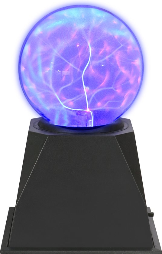 Delaveek-4-inch Plasma Bol Lamp-10cm-Touch Sensitive-Plug-in Retro Nachtlampjes-Novelty Gift-Blauw