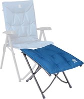 Voetenkruk, voetensteun, opvouwbaar, met hoogte van 47 cm, inklapbare kruk, gevoerde voetensteun voor stoel, tuin- en balkonstoel, blauw