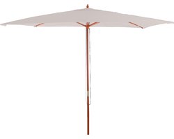 Parasol Florida, tuinparasol marktparasol, Ø 3m polyester/hout ~ crème
