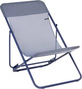 Lafuma Maxi Transat - Chaise de plage - Pliable - Ajustable - Color Block - Indigo