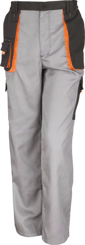 Broek Heren 4XL (44 UK) Result Grey / Black / Orange 80% Polyester, 20% Katoen