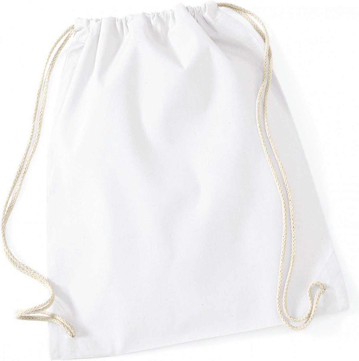 Westford Mill Cotton Gymsac WM110 - White - 37 x 46 cm