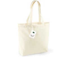 Westford Mill Organic Cotton Shopper WM180 - Natural - 32 x 35 x 12 cm