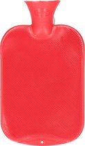 Warmwater kruik - 2 liter - rood - winter kruiken - bedkruiken