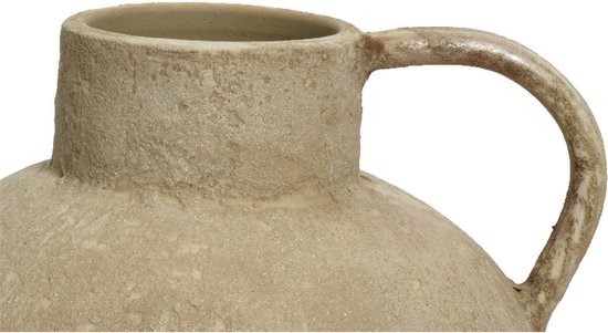 Vase cruche Decoris modèle - terre cuite - marron clair - D28 x H24 cm - vintage