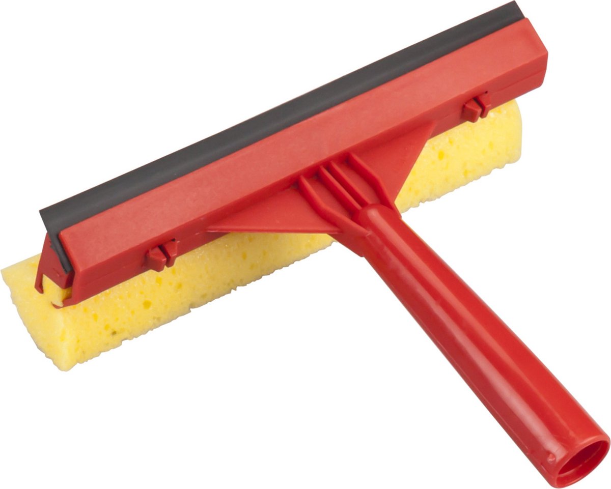 Goedkoopste Buemag Raamwisser - met raamtrekker - 20 cm - rood - kunststof