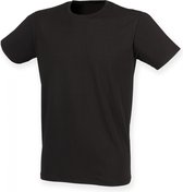 SportT-shirt Heren M Skinni Fit Ronde hals Korte mouw Black 96% Katoen, 4% Elasthan