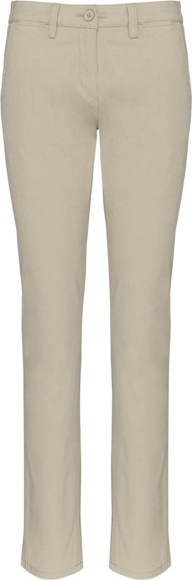 Broek Dames 32 NL (34 FR) Kariban Beige 98% Katoen, 2% Elasthan