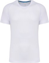 SportT-shirt Heren XL Proact Ronde hals Korte mouw White 100% Polyester