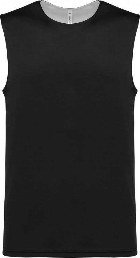 SportSportshirt Unisex XS Proact Mouwloos Black / White 100% Polyester