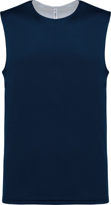 SportSportshirt Unisex XL Proact Mouwloos Sporty Navy / White 100% Polyester