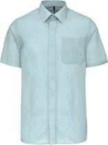 Overhemd Heren L Kariban Korte mouw Ice Mint 65% Polyester, 35% Katoen
