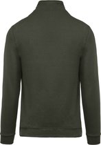 Sweatshirt Heren 3XL Kariban 1/4-ritskraag Lange mouw Dark Khaki 80% Katoen, 20% Polyester