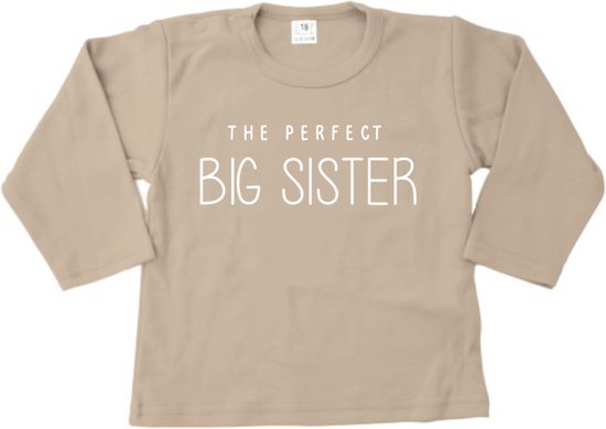 Grote zus-T-shirt met lange mouwen-The perfect big sister-Maat 98