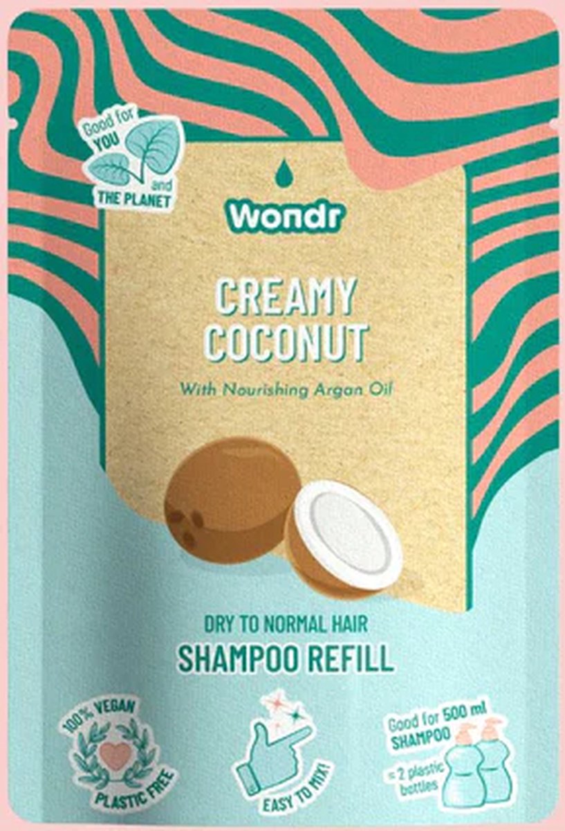 Wondr Care | Liquids | Shampoo| Kokos| Coconut | Natuurlijk | 500ML | Refill | Navulling | Poeder