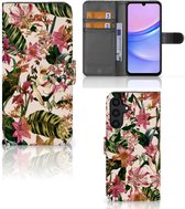 GSM Hoesje Geschikt voor Samsung Galaxy A15 Fotohoesje ontwerpen Flowers