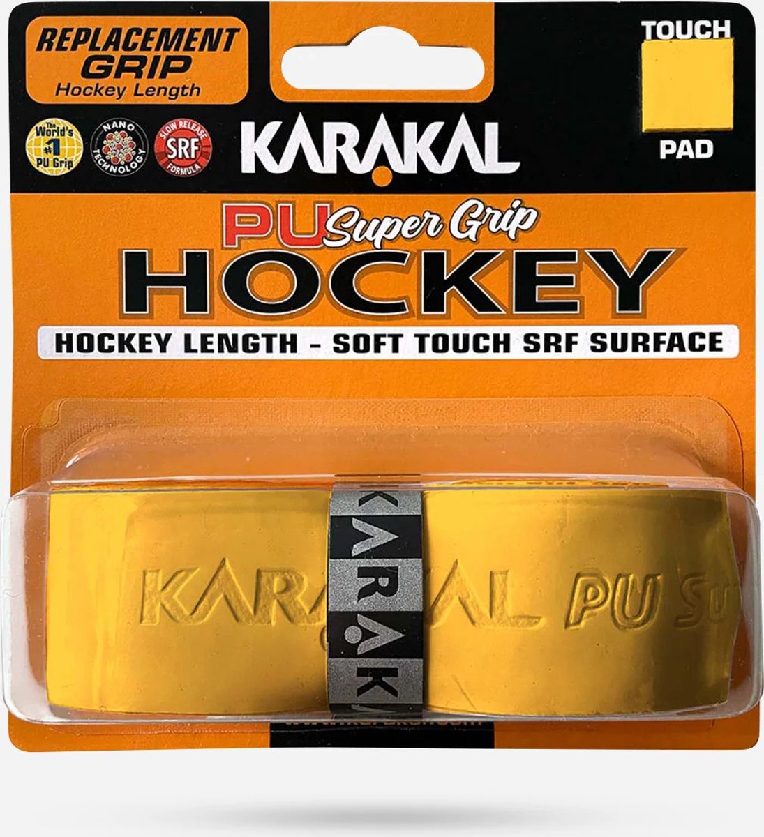Karakal Pu Super Grip Hockey - Hockey Grip - Basisgrip voor Hockeysticks - Geel - 1 Stuk - Karakal