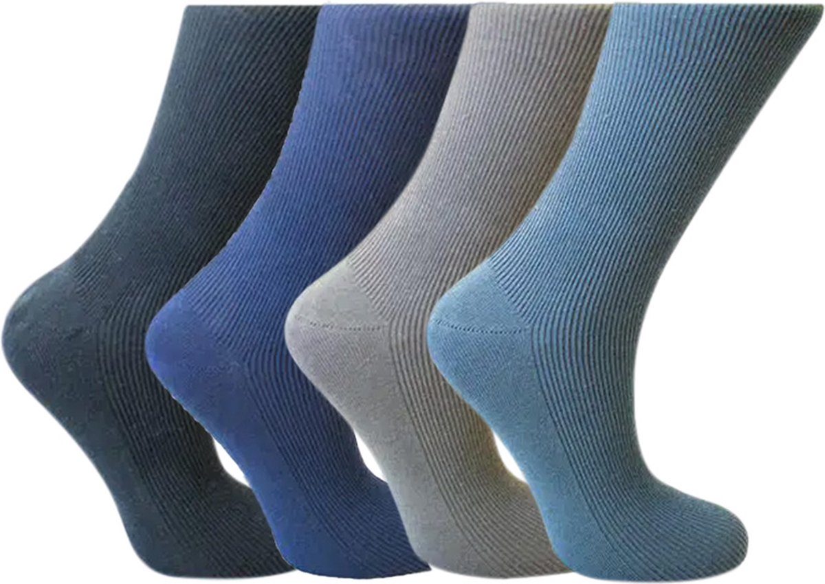 Naft medische sokken | Anti bacterieel | 4 paar | Maat: 47-50 | Kleur: Blauw | Diabetes sokken