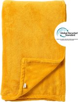 Dutch Decor - SIDNEY - Plaid 140x180 cm - Fleece deken van 100% gerecycled polyester – superzacht - Eco Line collectie - Golden Glow - geel