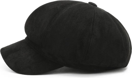Boasty Wooly FlatCap Dames - Vintage Flat Caps - Engelse Flat Caps-Zwart