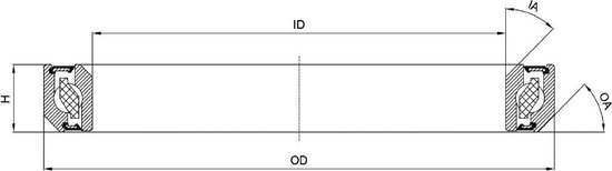 Balhoofdlager Marwi CB-735 30,5 x 41,8 x 8 45°/45° van Merkloos — afbeelding 3