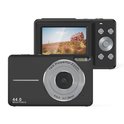 Digitale camera- Zwart- 32GB micro-geheugenkaart met 1batterij- 16x zoom- 1080P compactcamera- 44MP camera- HD vlogging-camera- draagbare minicamera met 2,5 inch LCD-scherm-1 batterij
