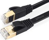 DrPhone UltraLink - Câble Internet 10 mètres - Garantie à vie - Câble Ethernet plat CAT6 UTP RJ45 - Câble réseau - Zwart