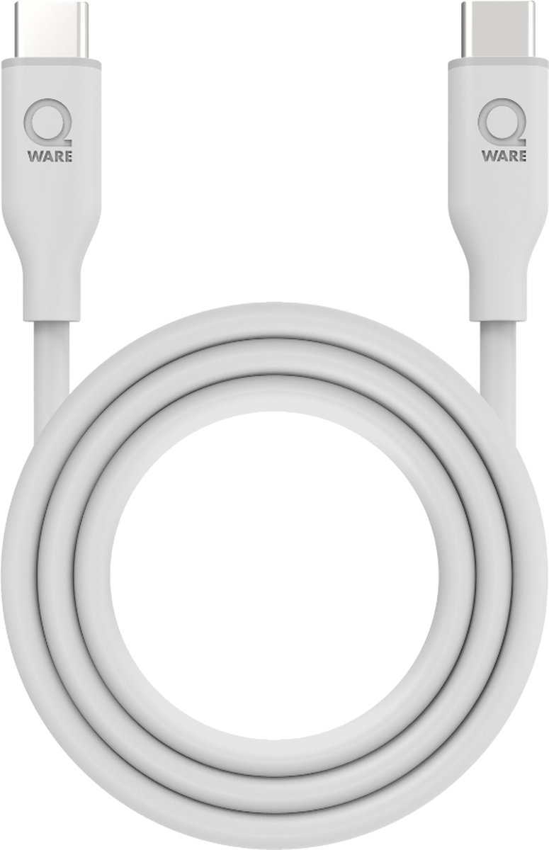 QWARE USB-C-naar-USB-C-kabel 1 m Wit