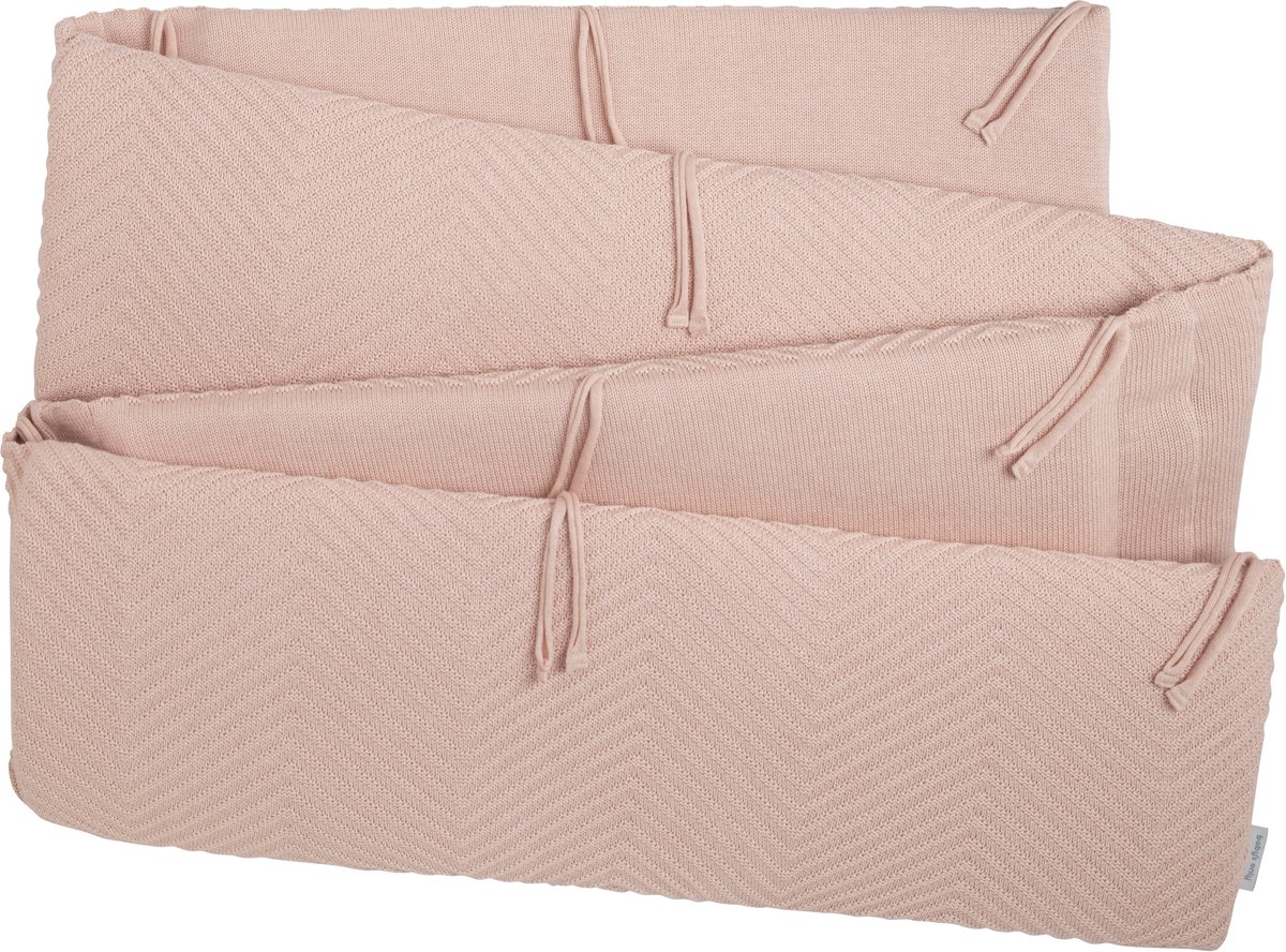 Baby's Only Boxbumper Grace - Boxomrander met visgraatmotief - Parkomranding - Blush - 330x28 cm