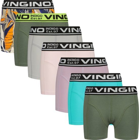 Vingino Boxer-B-SO24 7 Week 7 pack Jongens Onderbroek - Multicolor purple - Maat L