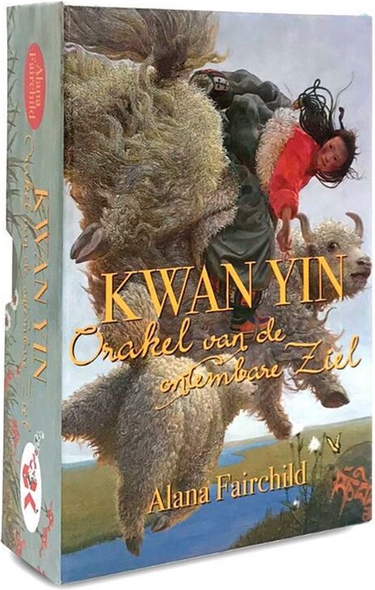 Livre 'Kwan Yin: Oracle des âmes innombrables' par Alana Fairchild, avec un enfant sur un yack.