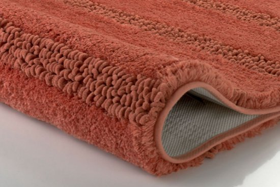 Kleine Wolke tapis de bain Monrovia couleur terre cuite taille 60x100cm