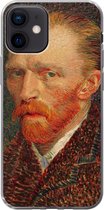 Geschikt voor iPhone 12 hoesje - Zelfportret - Vincent van Gogh - Siliconen Telefoonhoesje