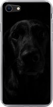 Geschikt voor iPhone 7 hoesje - Hond - Huisdier - Zwart - Siliconen Telefoonhoesje